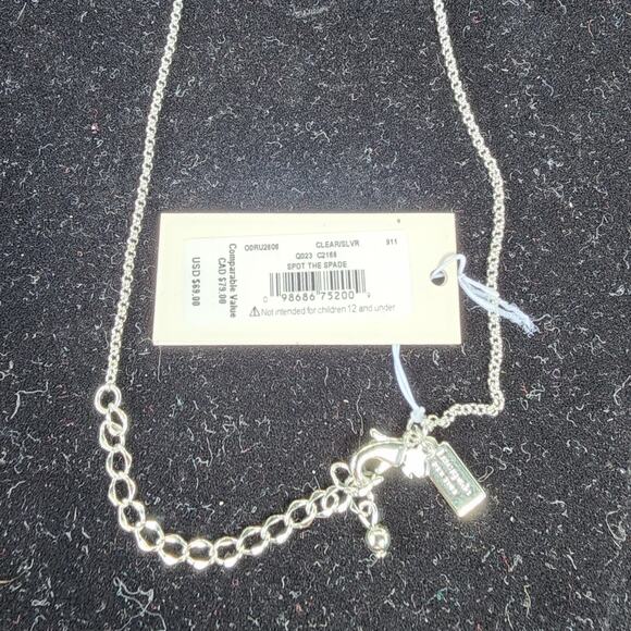 Kate Spade Spot The Spade Pave CZ Charm Pendant Necklace - Picture 6 of 9